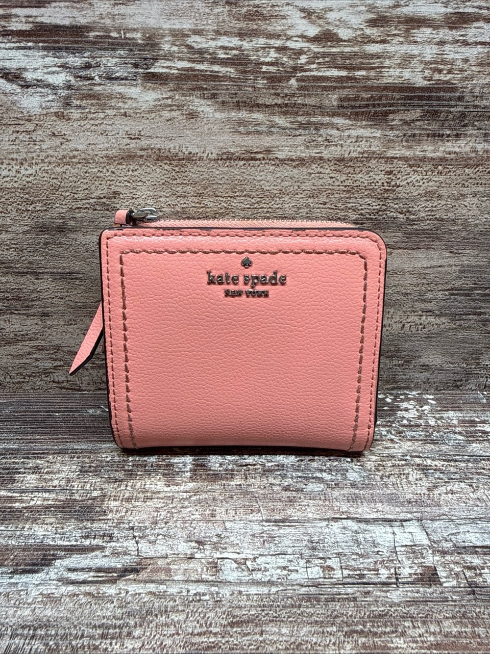 Kate Spade New York Patterson Drive Small Zip Bifold Wallet Coral